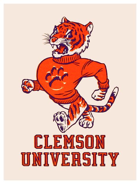 Clemson tiger mascot tag